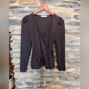 Emerson Fry Wrap Top Black Small